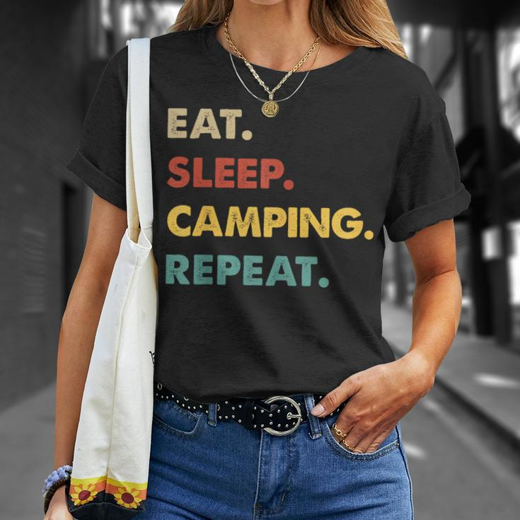 Eat Sleep Camping Repeat Camping Lover T-Shirt Gifts for Her