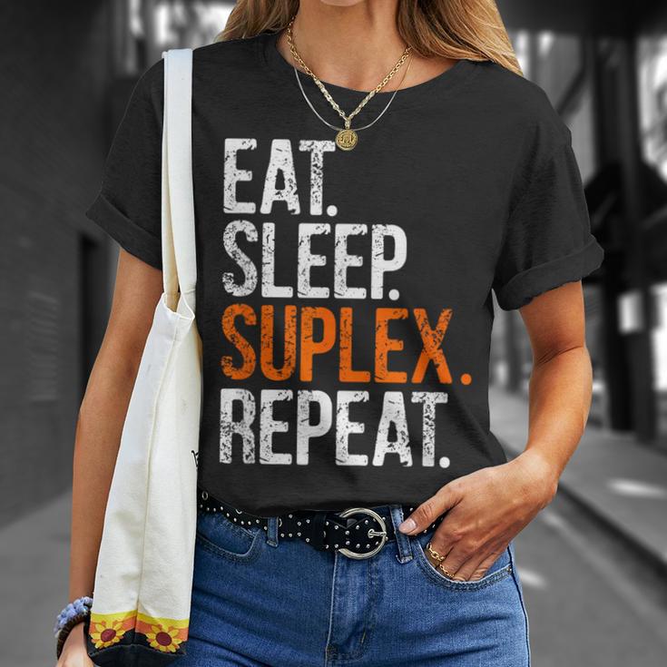 Eat Sleep Suplex Repeat T-Shirt Gifts for Her