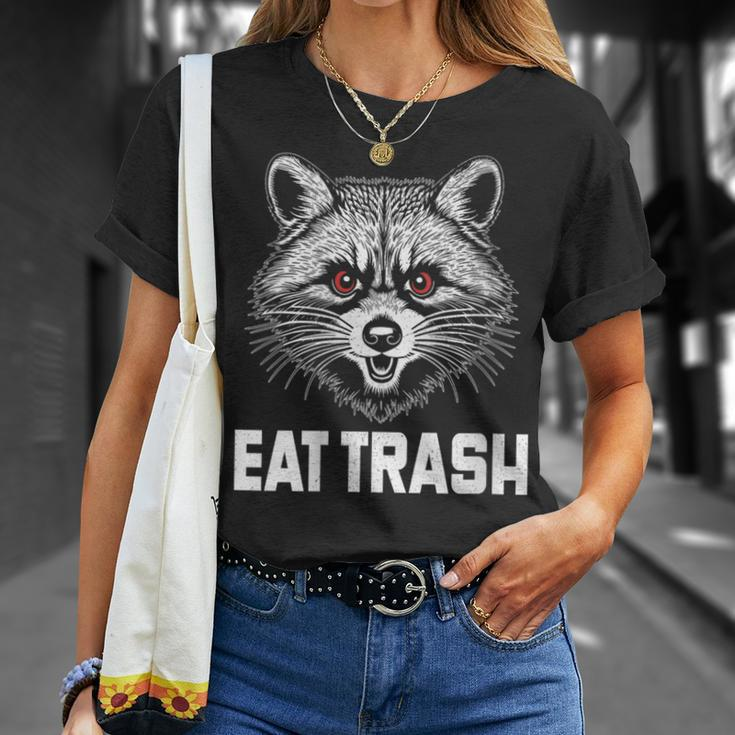 Eat Trash Raccoon Face Angry Raccoon Wild Animal T-Shirt Gifts for Her