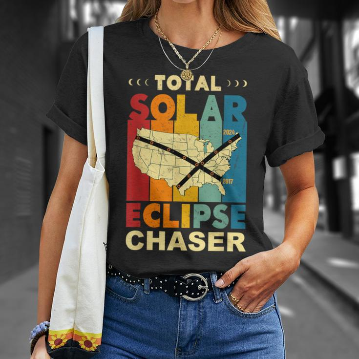 Eclipse Chaser Solar Eclipse 2024 Twice In A Lifetime T-Shirt Gifts for Her