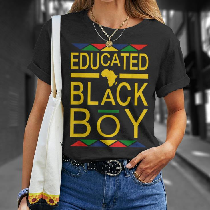 Educated Black Boy Dashiki Print African Pride T-Shirt Gifts for Her