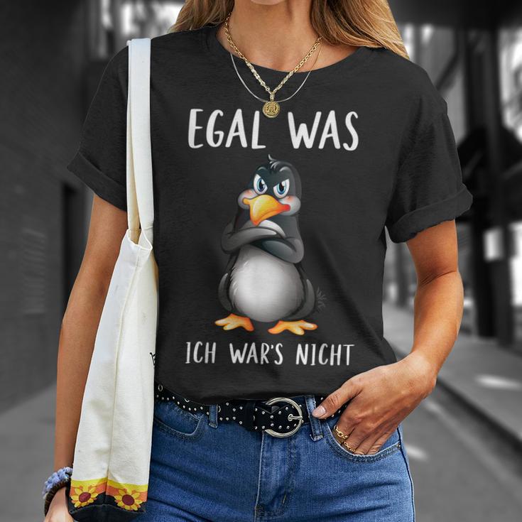 Egal Was Ich War's Nicht Angrvter Penguin T-Shirt Geschenke für Sie