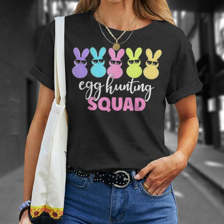 Egg Hunting Squad Crew Family Happy Easter Bunny Womens T-Shirt Gifts for Her