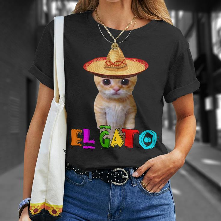 El Gato Meme Mexican Cat Latino Munchkin Kitty Cinco De Mayo T-Shirt Gifts for Her
