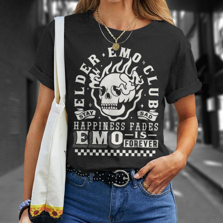 Elder Emo Forever Club Happiness Fades So Stay Sad T-Shirt Gifts for Her