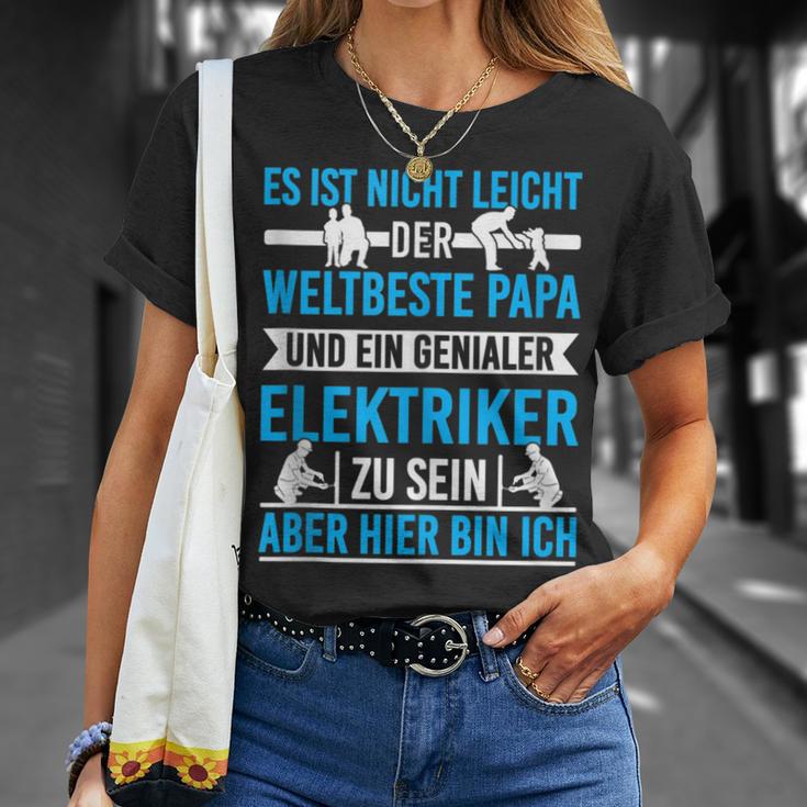 Elektriker Papa Spruch Genialer Elektronikerater T-Shirt Geschenke für Sie