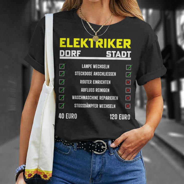 Elektrotechnik Elektroniker Handwerker Elektriker Black T-Shirt Geschenke für Sie