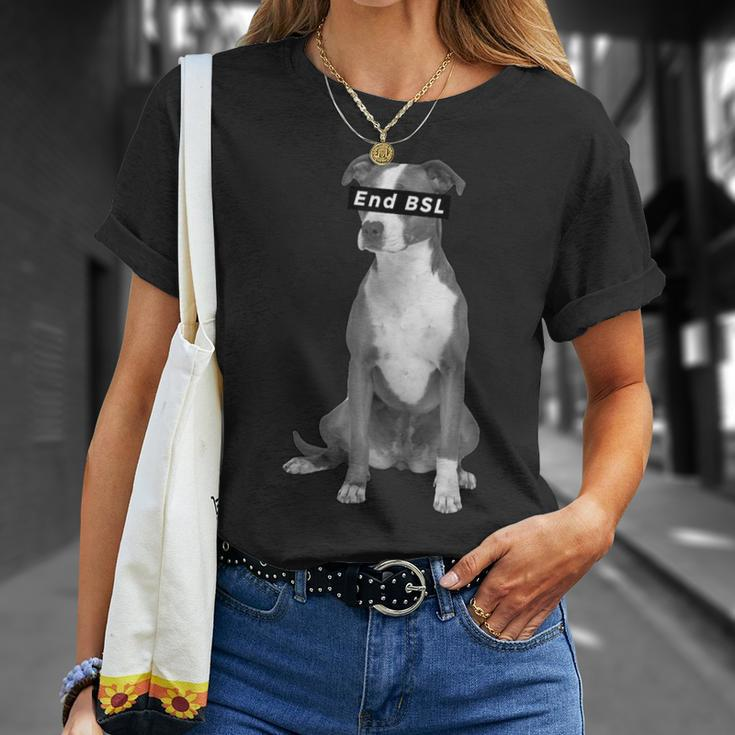 End Bsl Animal Activism Pit Bull T-Shirt Gifts for Her