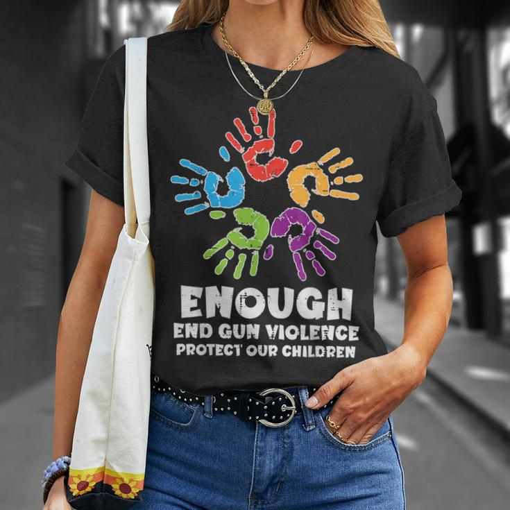 Enough End Gun Violence Protect Orange Mom Dad Parents T-Shirt Gifts for Her