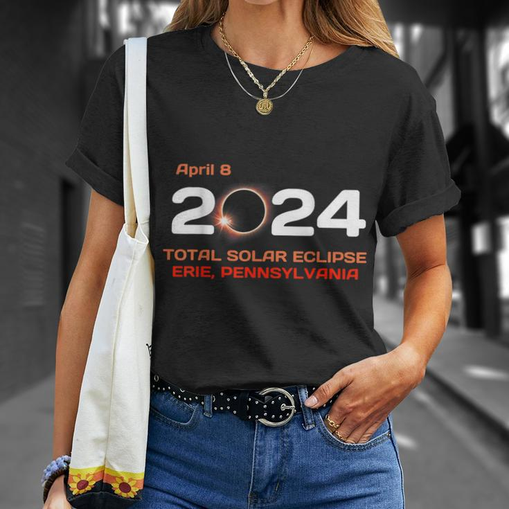 Erie Pennsylvania April 8 2024 Solar Eclipse Pa T-Shirt Gifts for Her