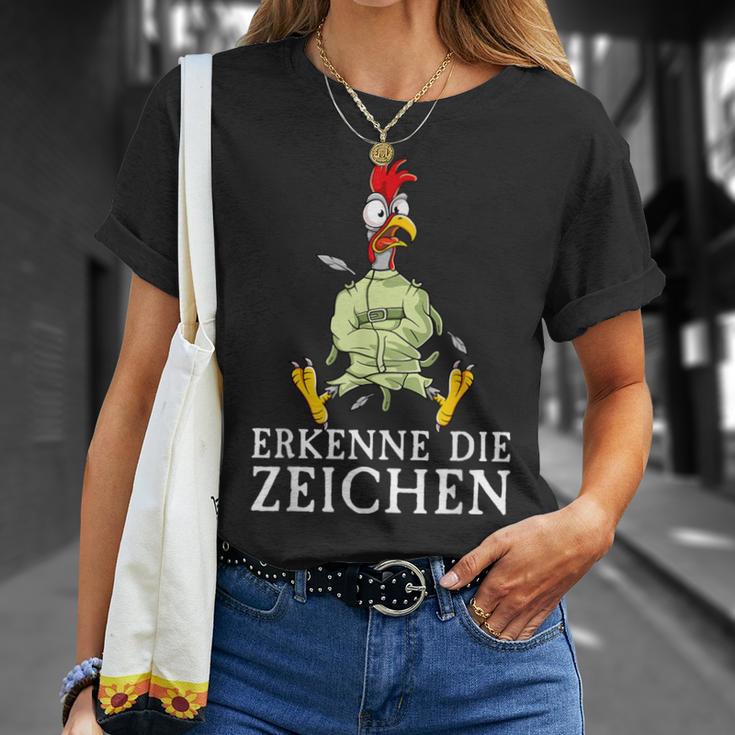 Erkenne Die Signserrückt Angratt Cockerel T-Shirt Geschenke für Sie