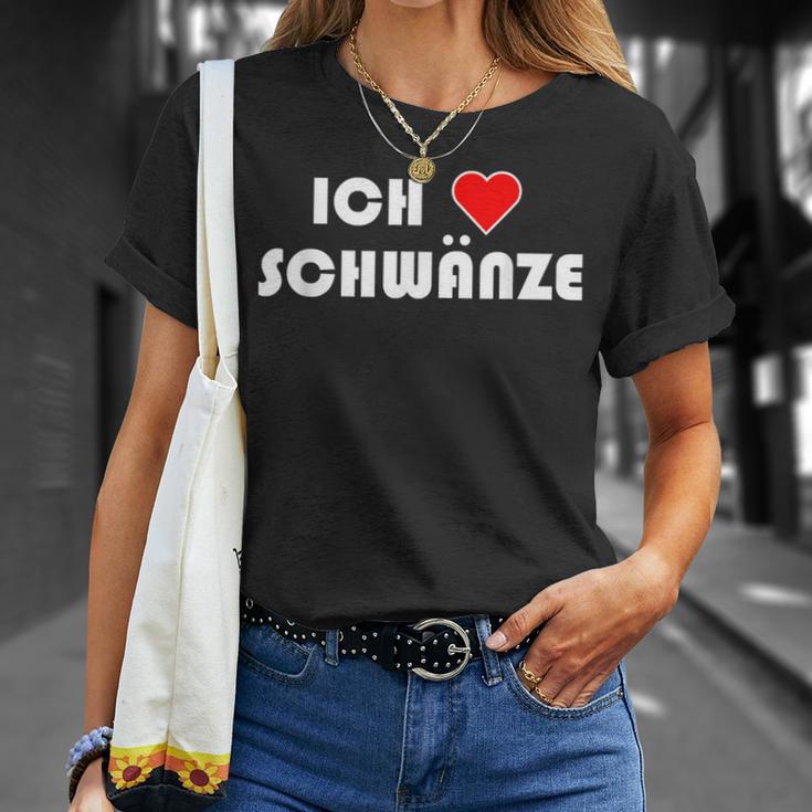 Erotic Ich Schwanze I Love Cocks T-Shirt Geschenke für Sie