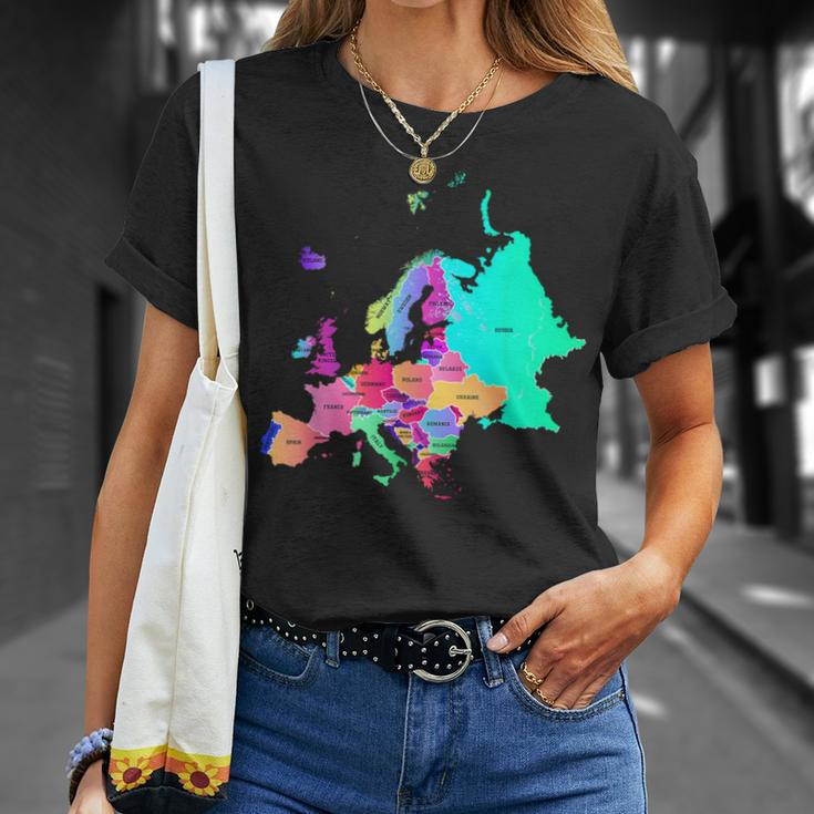 Europe Political Map With Boundaries And Countries Names T-Shirt Gifts for Her