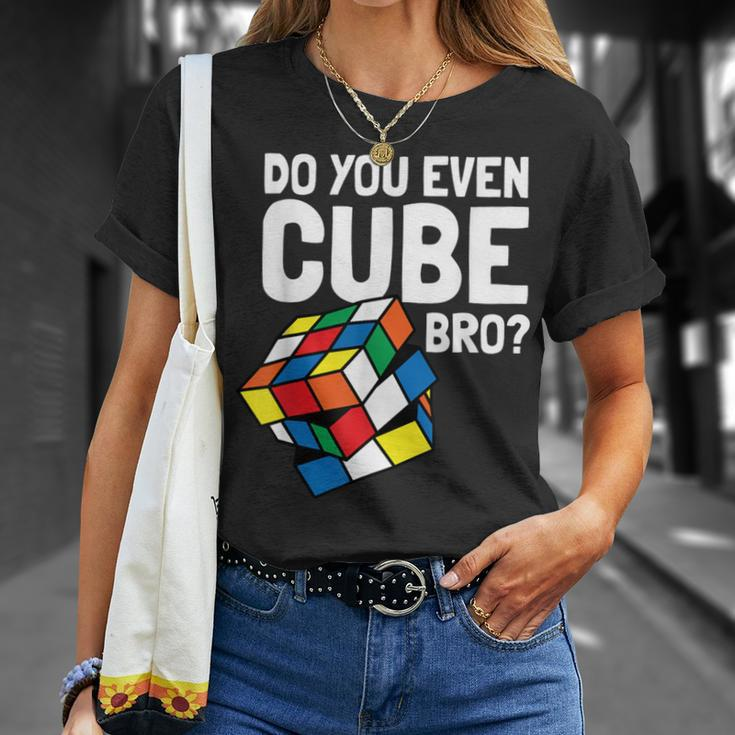 Do You Even Cube Bro Speed Cubing Puzzle T-Shirt Gifts for Her