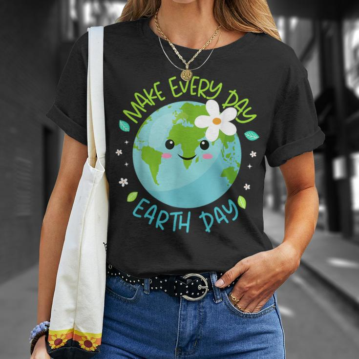 Make Every Day Earth Day Cute Planet Save Environment Women T-Shirt Gifts for Her