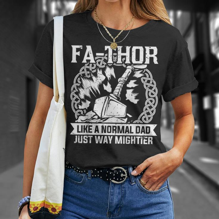 Fa-Thor Fathers Day Fathers Day Dad Father T-Shirt Gifts for Her