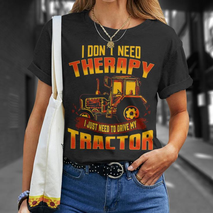 Farmer Tractor Farming Quotes Humor Farm Sayings T-Shirt Gifts for Her