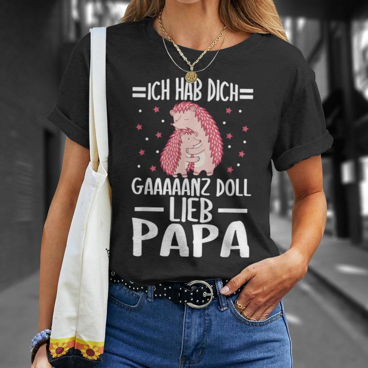 Father Father's Day Children's Ich Hab Dich Ganz Doll Ich S T-Shirt Geschenke für Sie