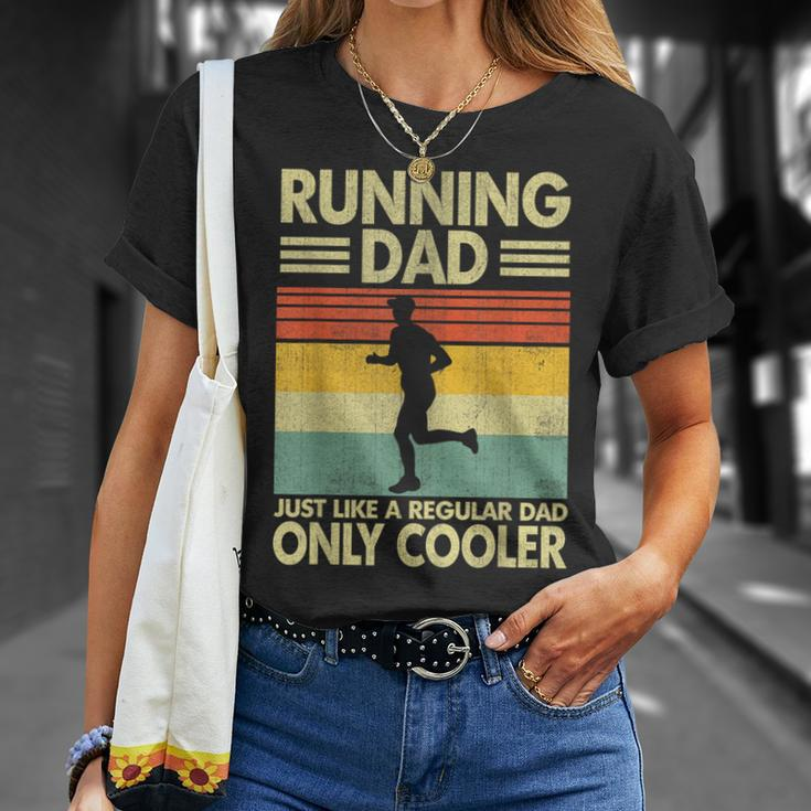 Father's Day Running Dad Just Like A Regular Dad Only Cooler T-Shirt Gifts for Her