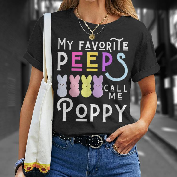 My Favorite Peeps Call Me Poppy Man Dad Pop Men Easter Boy T-Shirt Gifts for Her