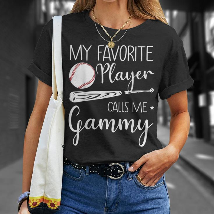 My Favorite Player Calls Me Gammy Baseball T-Shirt Gifts for Her