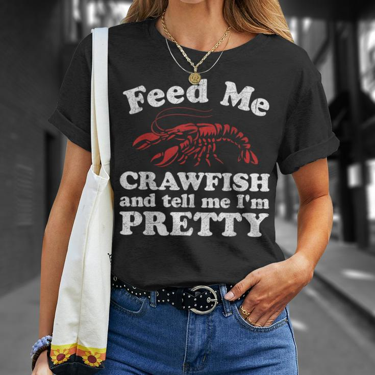 Feed Me Crawfish And Tell Me Im Pretty Boil Mardi Gras T-Shirt Gifts for Her