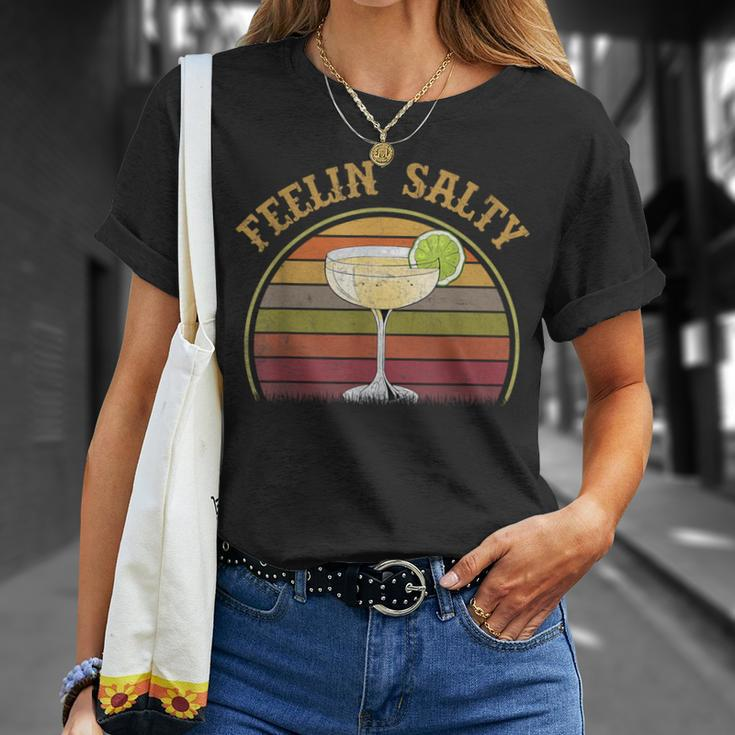 Feeling Salty Margarita Drinking Mexican Cinco De Mayo T-Shirt Gifts for Her