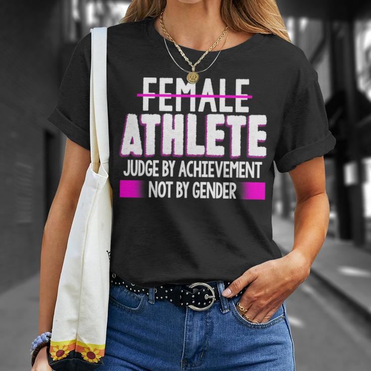 Female Athlete Judge By Achievement Not Gender Fun T-Shirt Gifts for Her