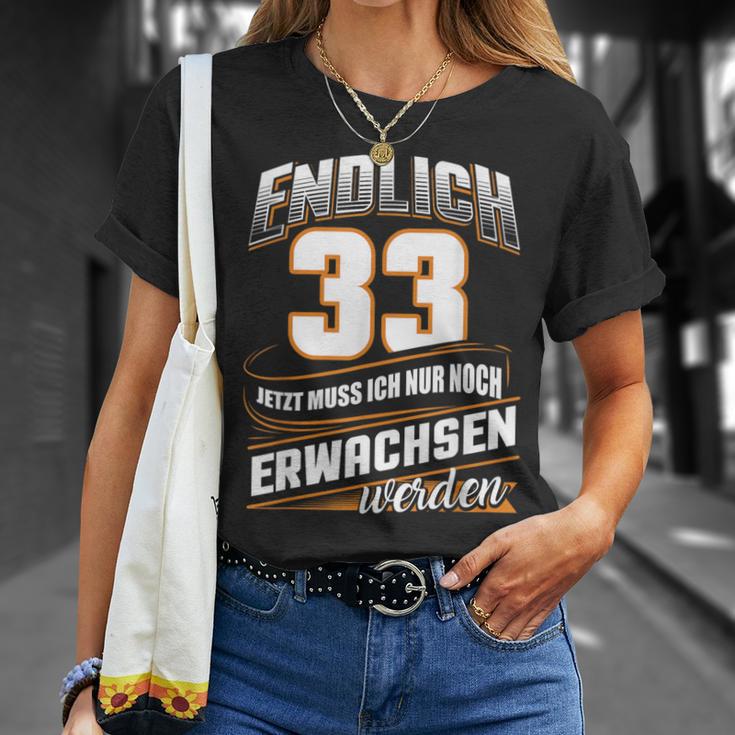 Finally 33 Nur Noch Erwachsenwerden Geburtsjahr 1989 Schwarzes T-Shirt Geschenke für Sie