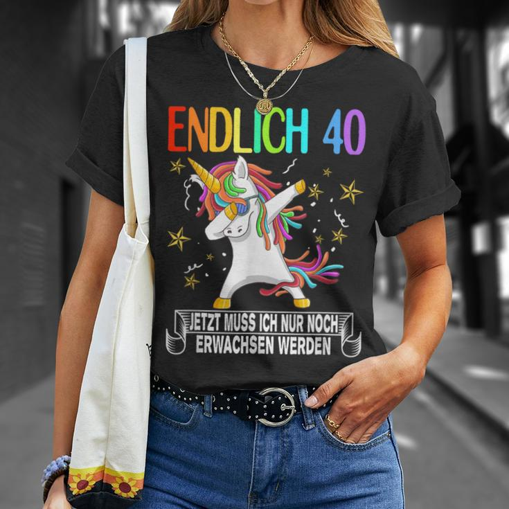 Finally 40 Jetzt Muss Ich Nur Noch Erwachsenwerden Outfit T-Shirt Geschenke für Sie