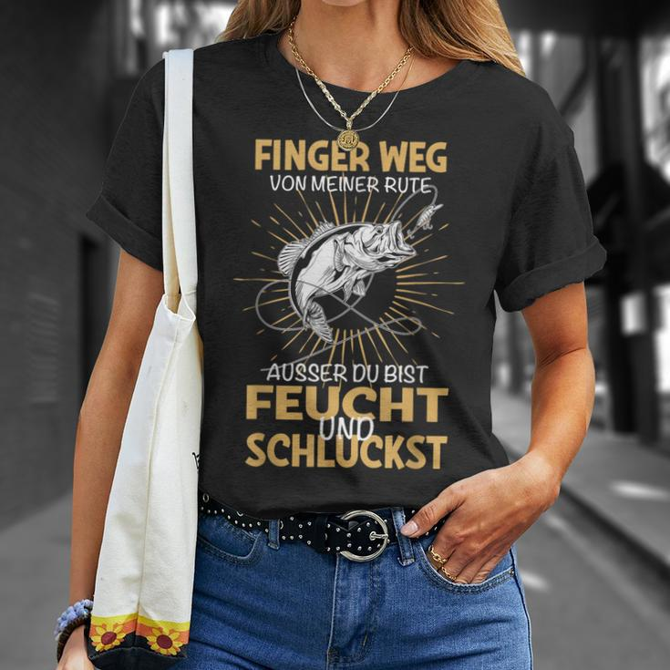 Finger Weg Von Meiner Rute Fischer Fishing Fisherman T-Shirt Geschenke für Sie