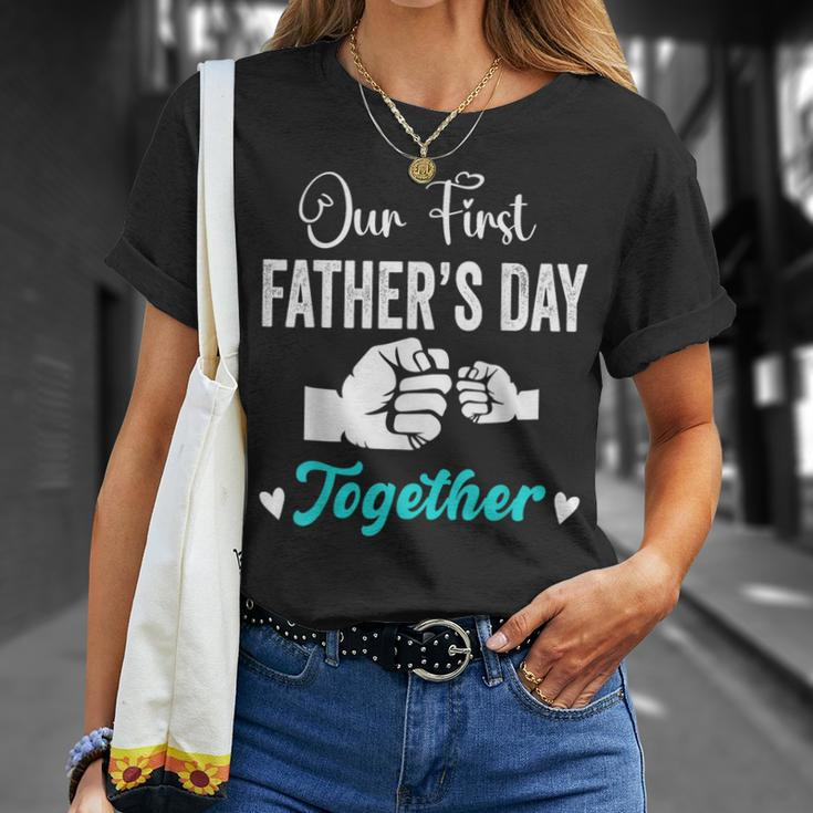 Our First Father's Day Matching Dad And Baby For New Dad T-Shirt Gifts for Her