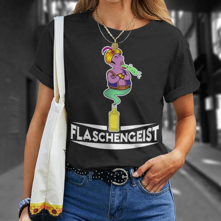 Flaschengeist Djinn Saufen Kotzen Alcohol Gin Spirit T-Shirt Geschenke für Sie