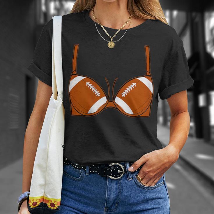 Football Ball Bra Joke Sport Player Athlete Girl Women T-Shirt Gifts for Her