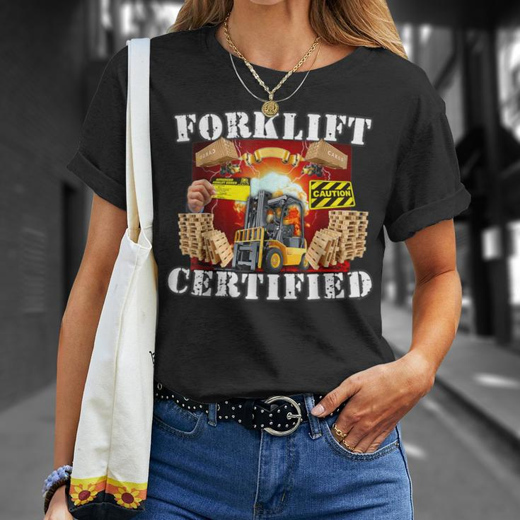 Forklift Certified Forklift Oddly Specific Meme T-Shirt Gifts for Her