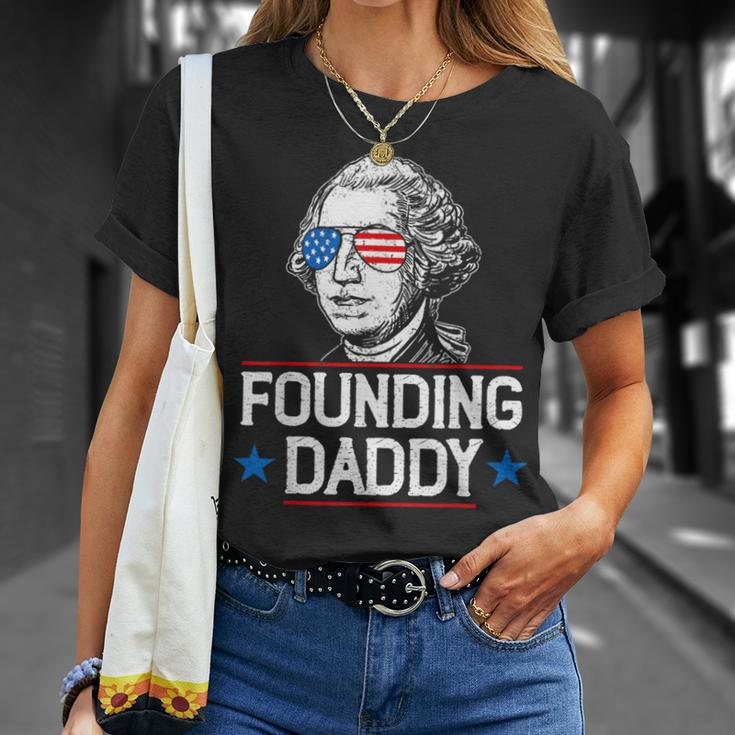 Founding Daddy George-Washington 4Th Of July T-Shirt Gifts for Her