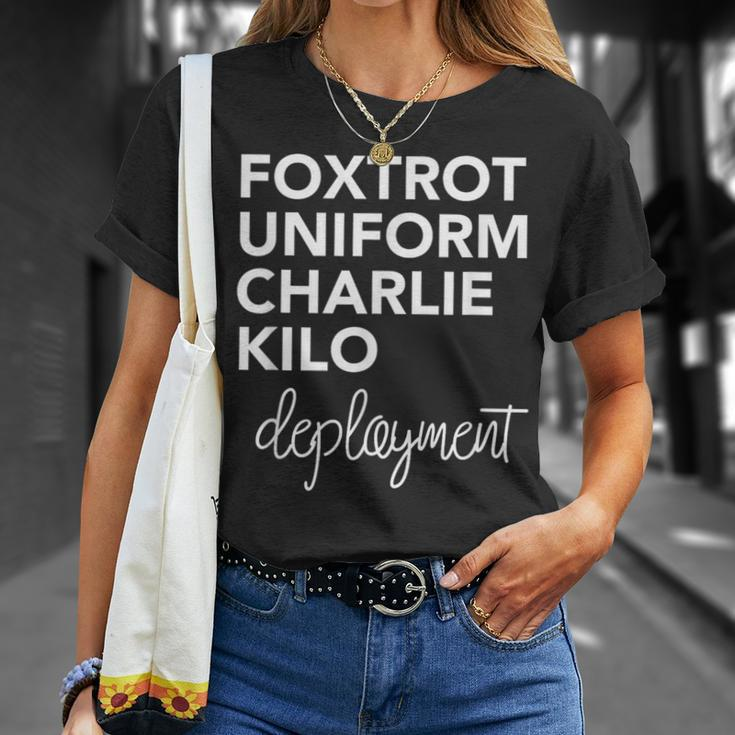 Foxtrot Uniform Charlie Kilo Military DeploymentT-Shirt Gifts for Her