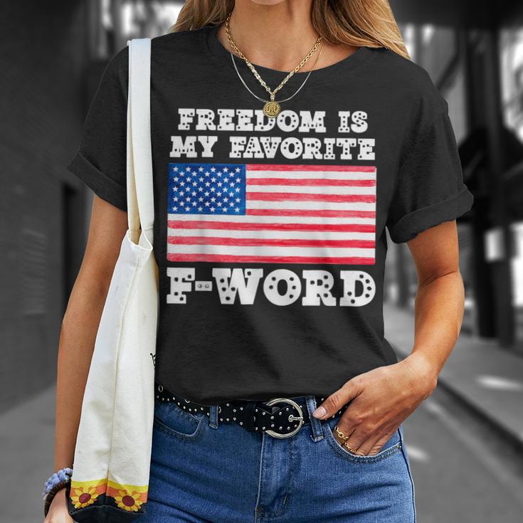 Freedom Is My Favorite F Word Liberty Conservative America T-Shirt Gifts for Her