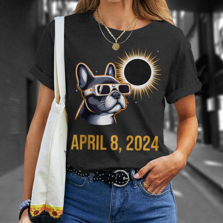 French Bulldog America 2024 Total Solar Eclipse Accessories T-Shirt Gifts for Her