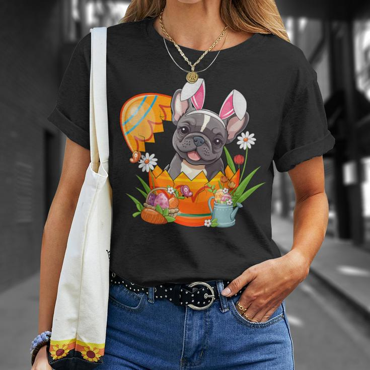 French Bulldog Rabbit Ears Easter Egg Pet Owner Women T-Shirt Gifts for Her