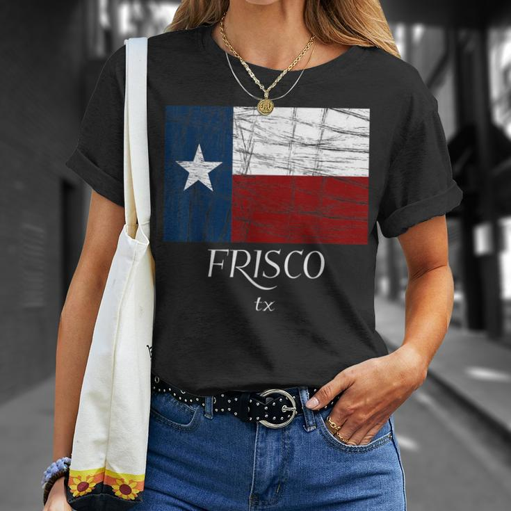 Frisco Tx Texas Flag City State T-Shirt Gifts for Her
