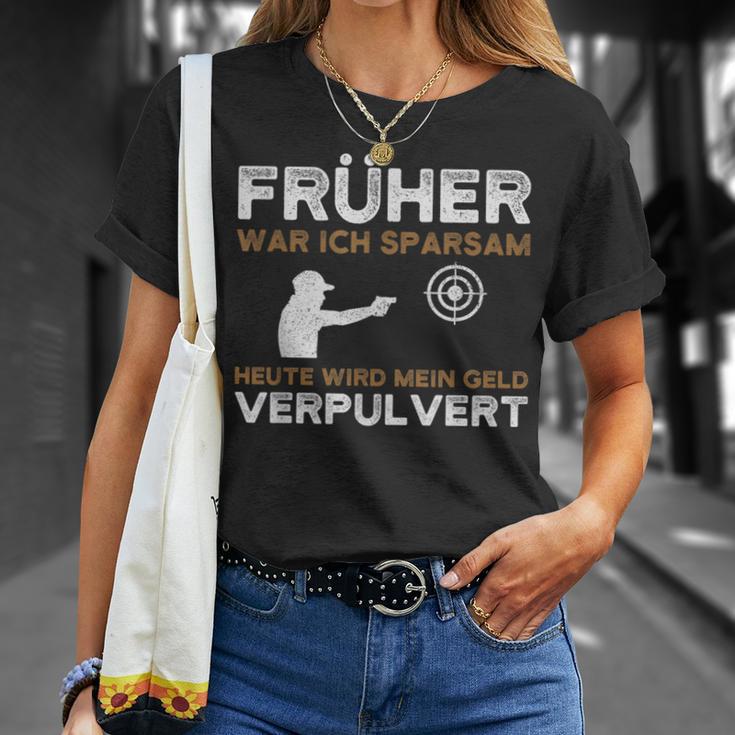 Früher War Ich Sparsam Schützenverein Sportschützenverein S T-Shirt Geschenke für Sie