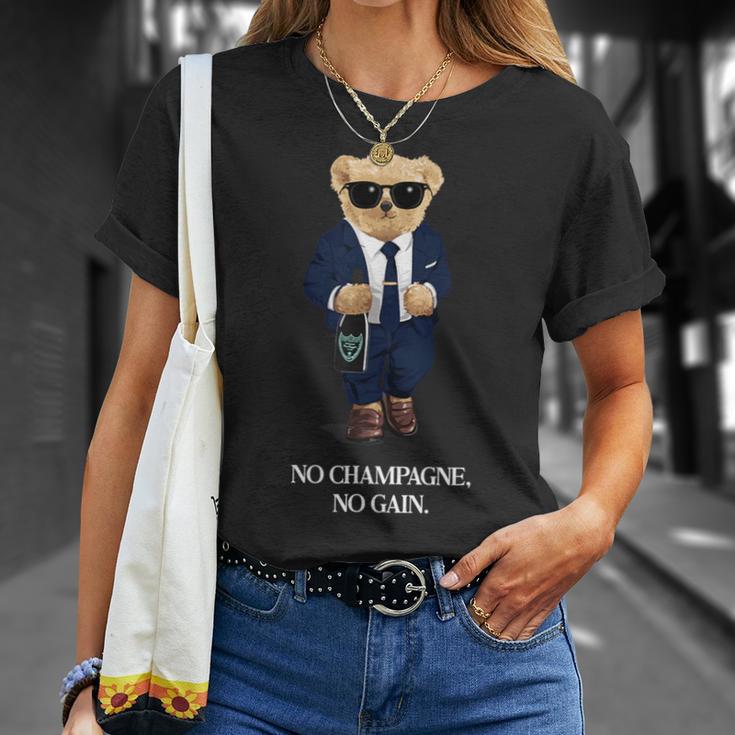 Fun No Champagne Es Eskaliert Eh Bär Mit Champagne S T-Shirt Geschenke für Sie