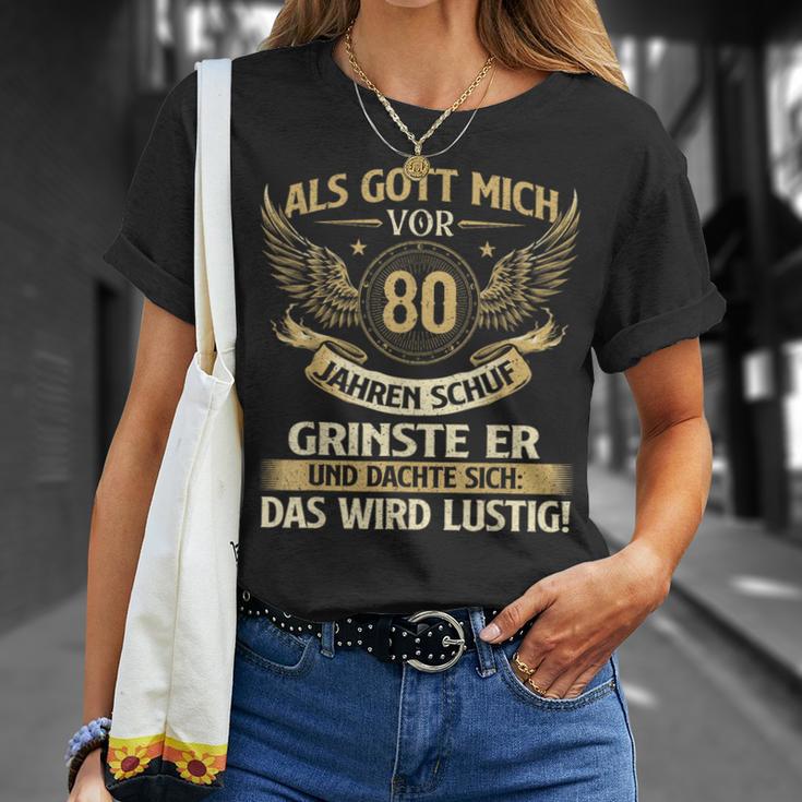 Als Gott Michor 80 Jahren Schuf Birthday T-Shirt Geschenke für Sie