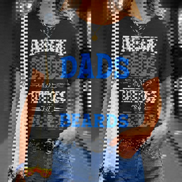 Awesome Dads Have Tattoos And Beards Father's Day T-Shirt Gifts for Her Awesome Dads Have Tattoos And Beards Father's Day T-Shirt Gifts for Her