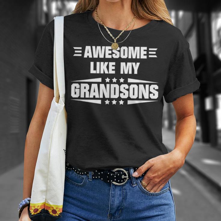 Awesome Like My Grandsons T-Shirt Gifts for Her