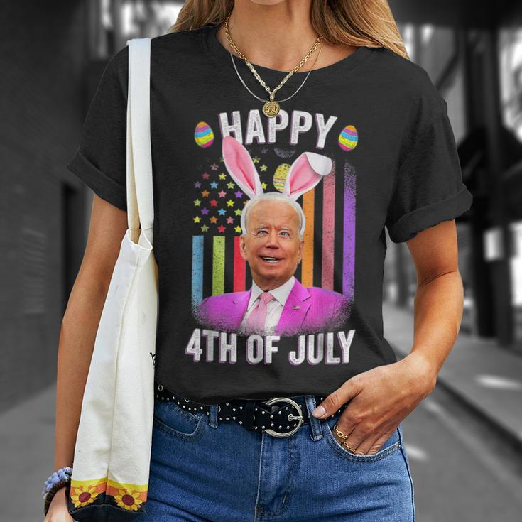 Biden Happy 4Th Of July Confused Easter Biden Bunny T-Shirt Gifts for Her
