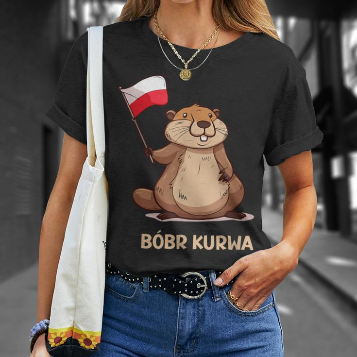 Bober Bóbr Kurwa Internet Meme Poland Flag Beaver T-Shirt Geschenke für Sie