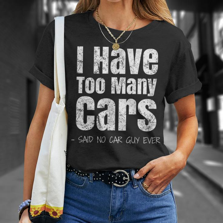 Car Guy I Have Too Many Cars Vintage T-Shirt Gifts for Her