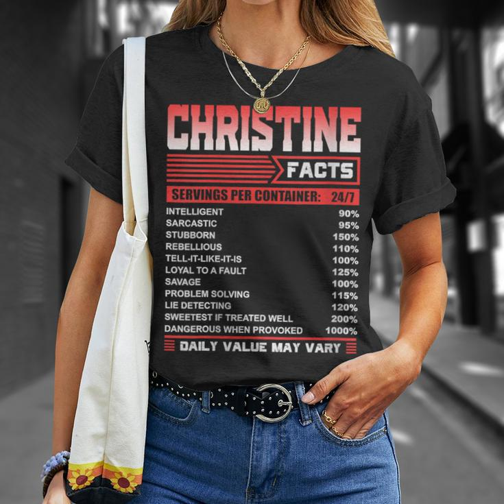 Christine Facts Christine Name T-Shirt Gifts for Her